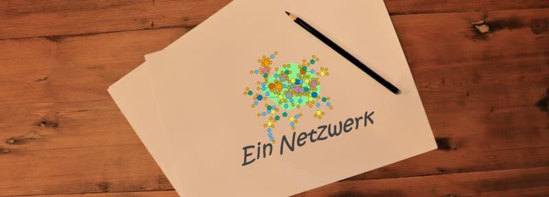 Ein gezeichnetes soziales Netzwerk zur Illustration der Definition von Networking.