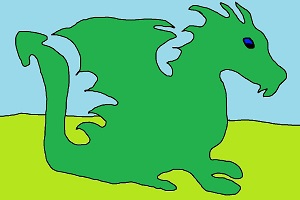 Ein grüner Drache